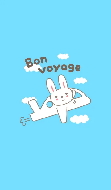 [LINE着せ替え] 旅行するうさぎ着せ替え Travelling rabbitの画像1