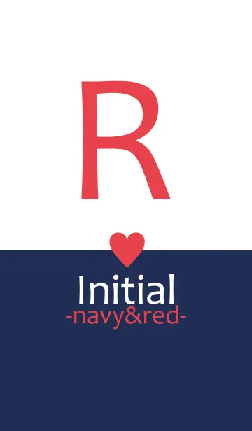 [LINE着せ替え] Initial "R" -navy＆red-の画像1