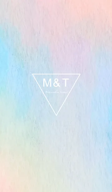 [LINE着せ替え] Watercolor Initial -M＆T-の画像1