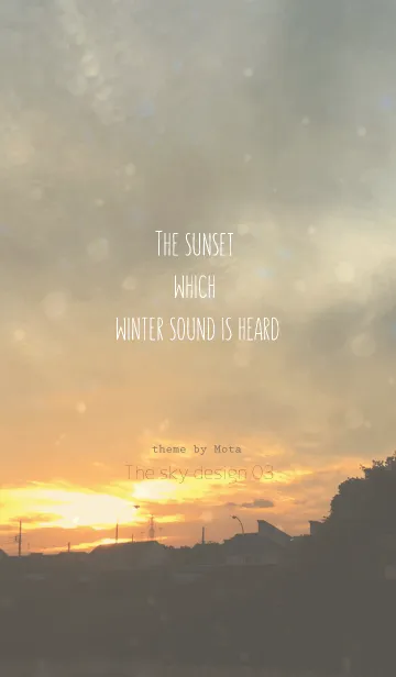 [LINE着せ替え] The sunset which winter sound is heardの画像1