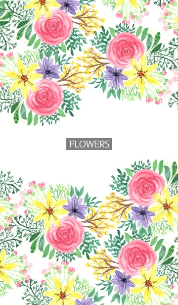 [LINE着せ替え] water color flowers_362の画像1