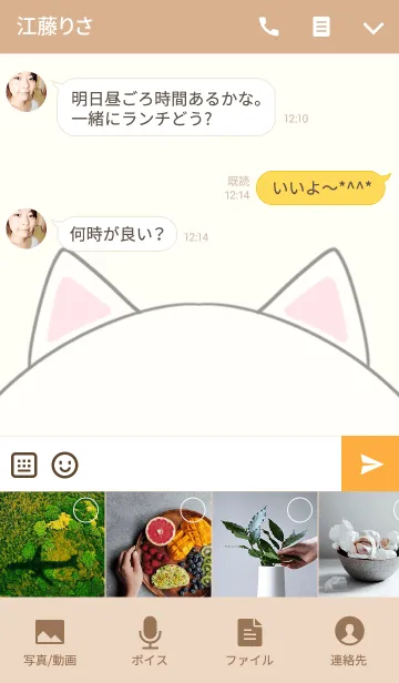 [LINE着せ替え] 本田専用の可愛いねこの名前着せ替えの画像4