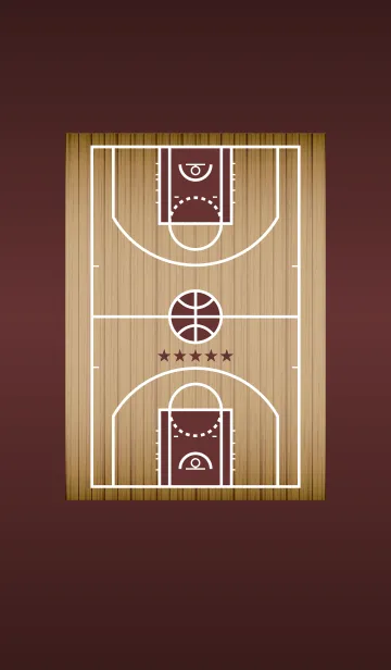 [LINE着せ替え] コートビジョン -basketball-の画像1