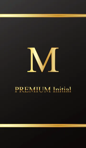 [LINE着せ替え] PREMIUM Initial M #Blackの画像1