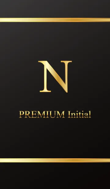 [LINE着せ替え] PREMIUM Initial N #Blackの画像1