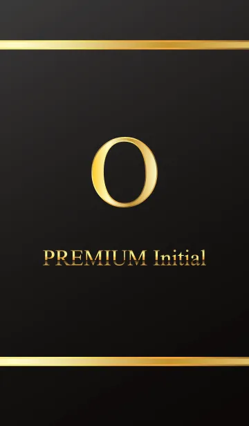 [LINE着せ替え] PREMIUM Initial O #Blackの画像1