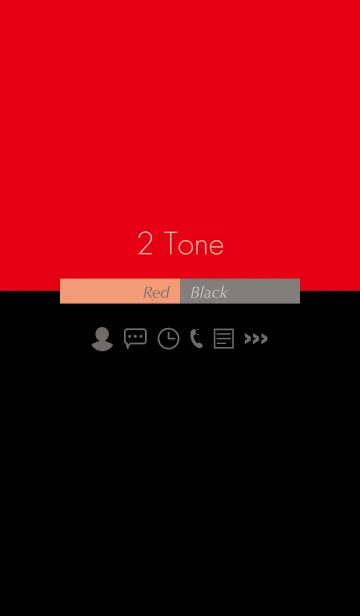 [LINE着せ替え] 2TONE レッド＆ブラックの画像1