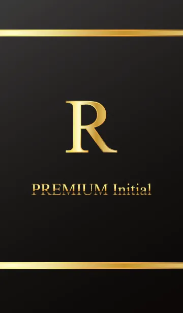 [LINE着せ替え] PREMIUM Initial R #Blackの画像1