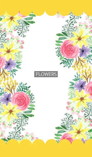 [LINE着せ替え] water color flowers_363の画像1