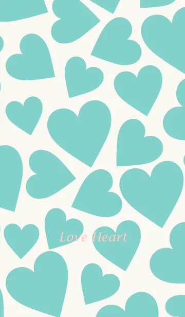 [LINE着せ替え] Love Heart -Emerald Green＆Beige-の画像1