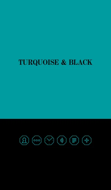 [LINE着せ替え] Turquoise ＆ Blackの画像1