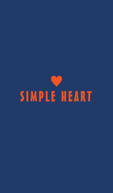 [LINE着せ替え] *SIMPLE HEART* ORANGE＆NAVY.の画像1