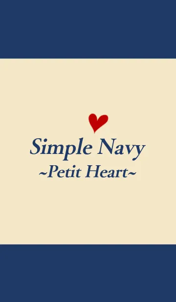 [LINE着せ替え] Simple Navy ~Petit Heart.~の画像1