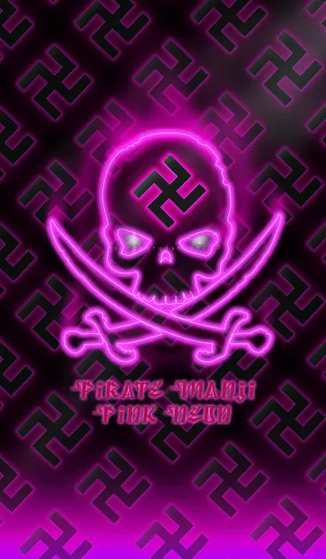 [LINE着せ替え] 卍PIRATE MANJI PINK NEONの画像1