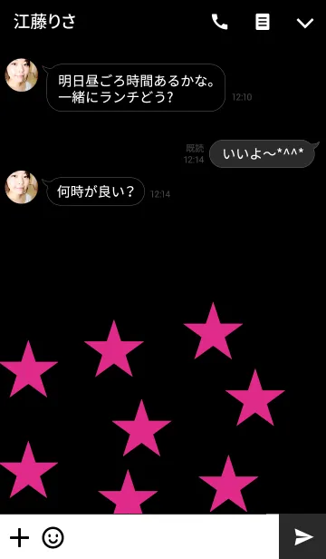 [LINE着せ替え] Black-Pink-Starsの画像3