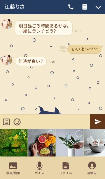 [LINE着せ替え] かわいい小さなサメが来たの画像4