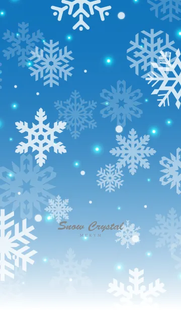 [LINE着せ替え] Snow Crystal -BLUE-の画像1