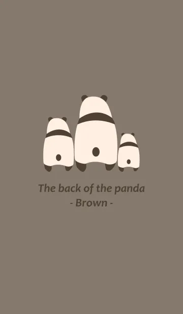 [LINE着せ替え] The back of panda -Brown-の画像1