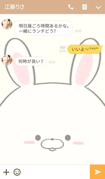 [LINE着せ替え] 星野専用の可愛いうさぎの名前着せ替えの画像3