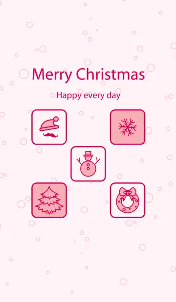 [LINE着せ替え] 私のピンクのクラシッククリスマスの画像1