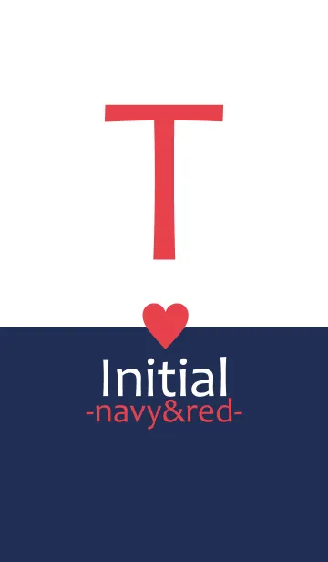 [LINE着せ替え] Initial "T" -navy＆red-の画像1