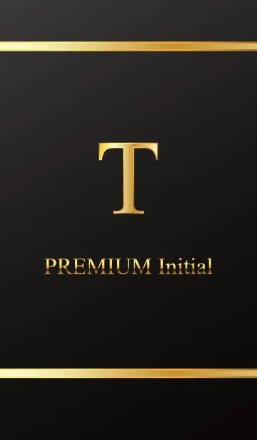 [LINE着せ替え] PREMIUM Initial T #Blackの画像1