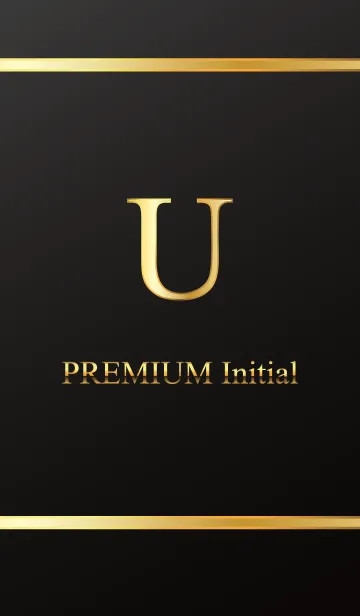 [LINE着せ替え] PREMIUM Initial U #Blackの画像1