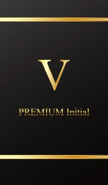 [LINE着せ替え] PREMIUM Initial V #Blackの画像1