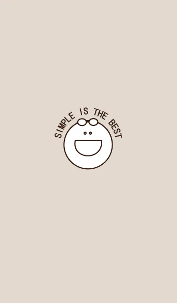 [LINE着せ替え] Simple is the Best 32 (brown smiley)の画像1