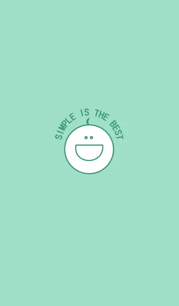 [LINE着せ替え] Simple is the Best 33(blue green smiley)の画像1