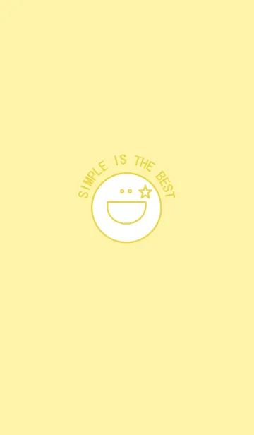 [LINE着せ替え] Simple is the Best 34 (yellow smiley)の画像1