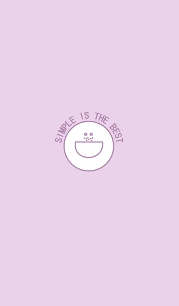 [LINE着せ替え] Simple is the Best 35 (purple smiley)の画像1