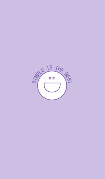 [LINE着せ替え] Simple is the Best 36 (purple smiley)の画像1