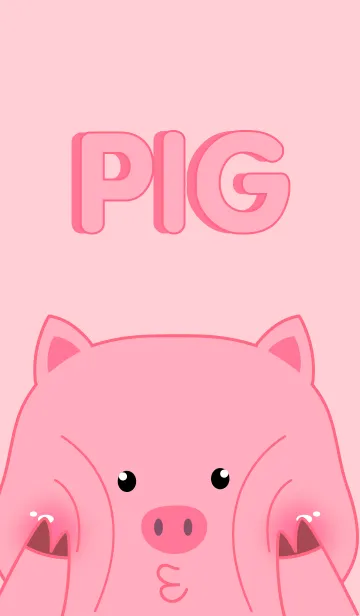 [LINE着せ替え] Simple Emotions Pig Theme(jp)の画像1