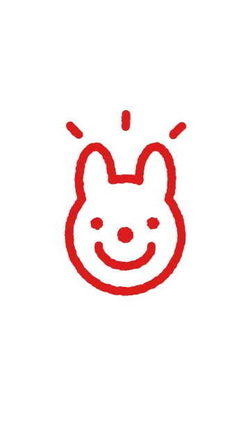 [LINE着せ替え] シンプルフェイス(Rabbit)の画像1