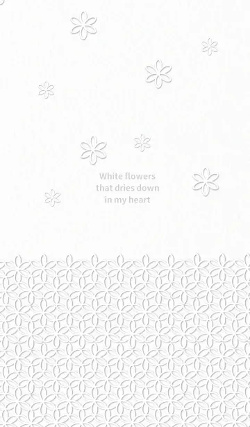 [LINE着せ替え] White flowers dries down in my heartの画像1