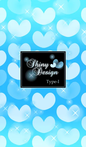 [LINE着せ替え] Shiny Design Type-I 水色＆ハートの画像1