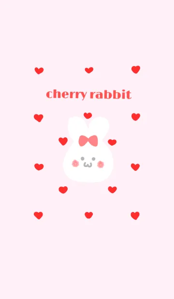 [LINE着せ替え] うさぽん × cherry heartの画像1