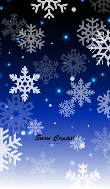 [LINE着せ替え] Snow Crystal -BLUELIGHT-の画像1