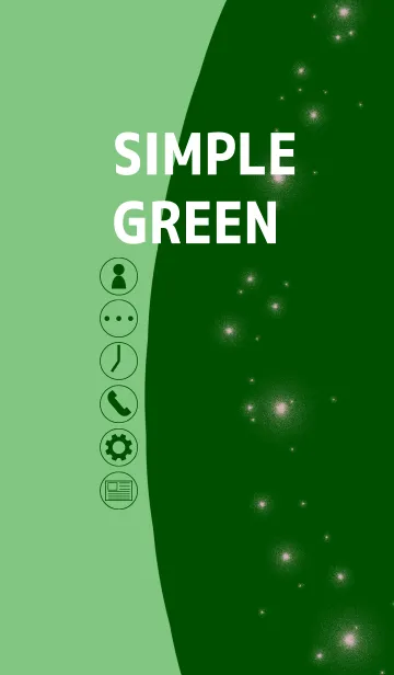 [LINE着せ替え] Simple green thema typeA(For Japan)の画像1