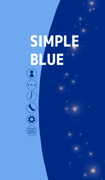 [LINE着せ替え] Simple blue thema typeA(For Japan)の画像1