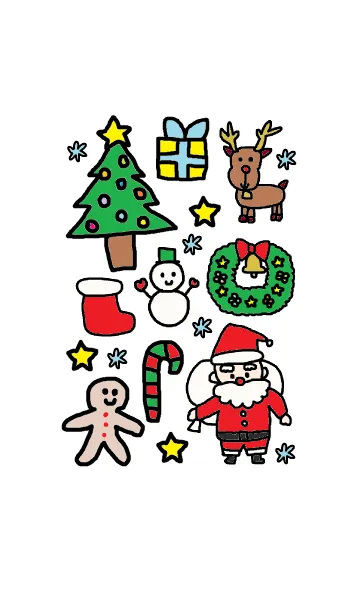 [LINE着せ替え] メリークリスマス（ホワイト）の画像1