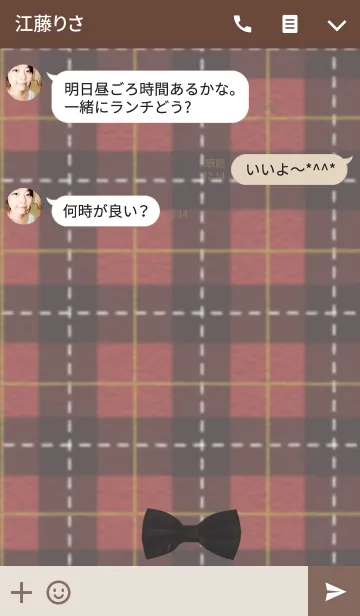 [LINE着せ替え] Old British -red tartan check-の画像3