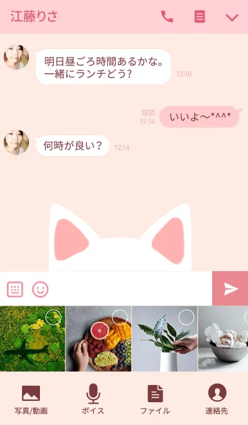 [LINE着せ替え] さなえ専用のかわいいねこの名前着せかえの画像4