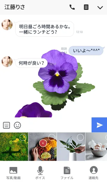 [LINE着せ替え] パンジーの着せかえの画像4