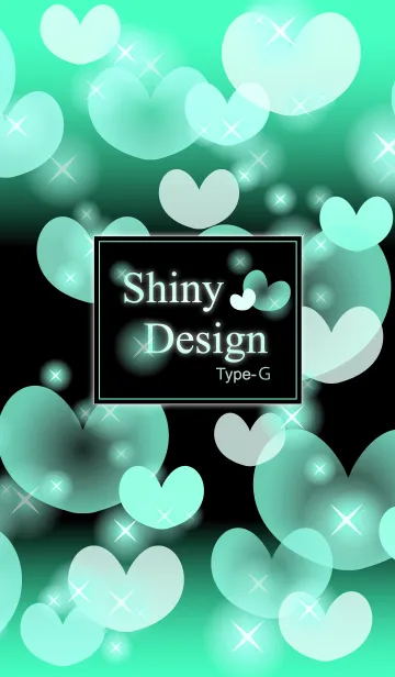 [LINE着せ替え] Shiny Design Type-G ミント＆ハートの画像1