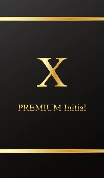 [LINE着せ替え] PREMIUM Initial X #Blackの画像1