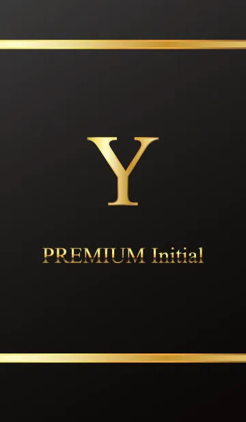 [LINE着せ替え] PREMIUM Initial Y #Blackの画像1