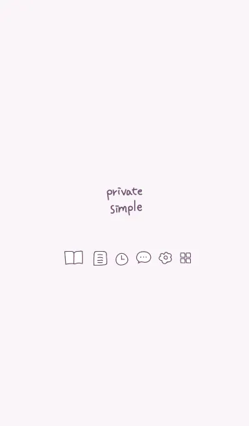 [LINE着せ替え] Private simple -light purple-の画像1