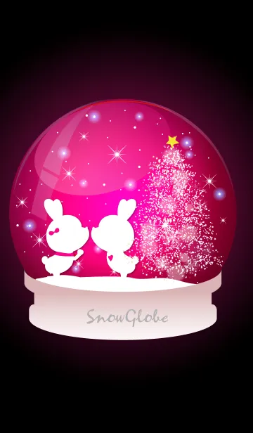 [LINE着せ替え] Snow globe -PINK-の画像1